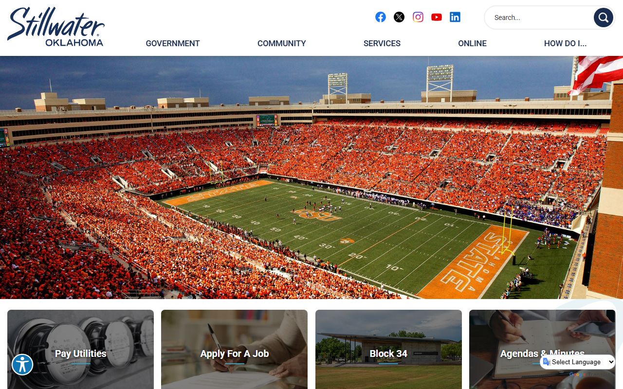Stillwater city homepage for warrant record information