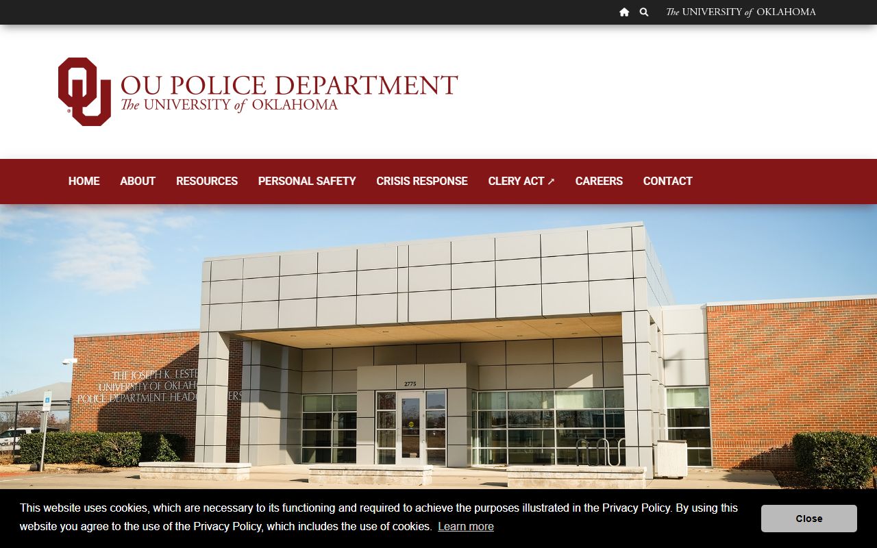 OU Police Department coordination with Cleveland County warrant services