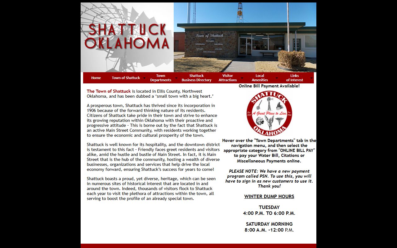 Shattuck city information in Ellis County Oklahoma