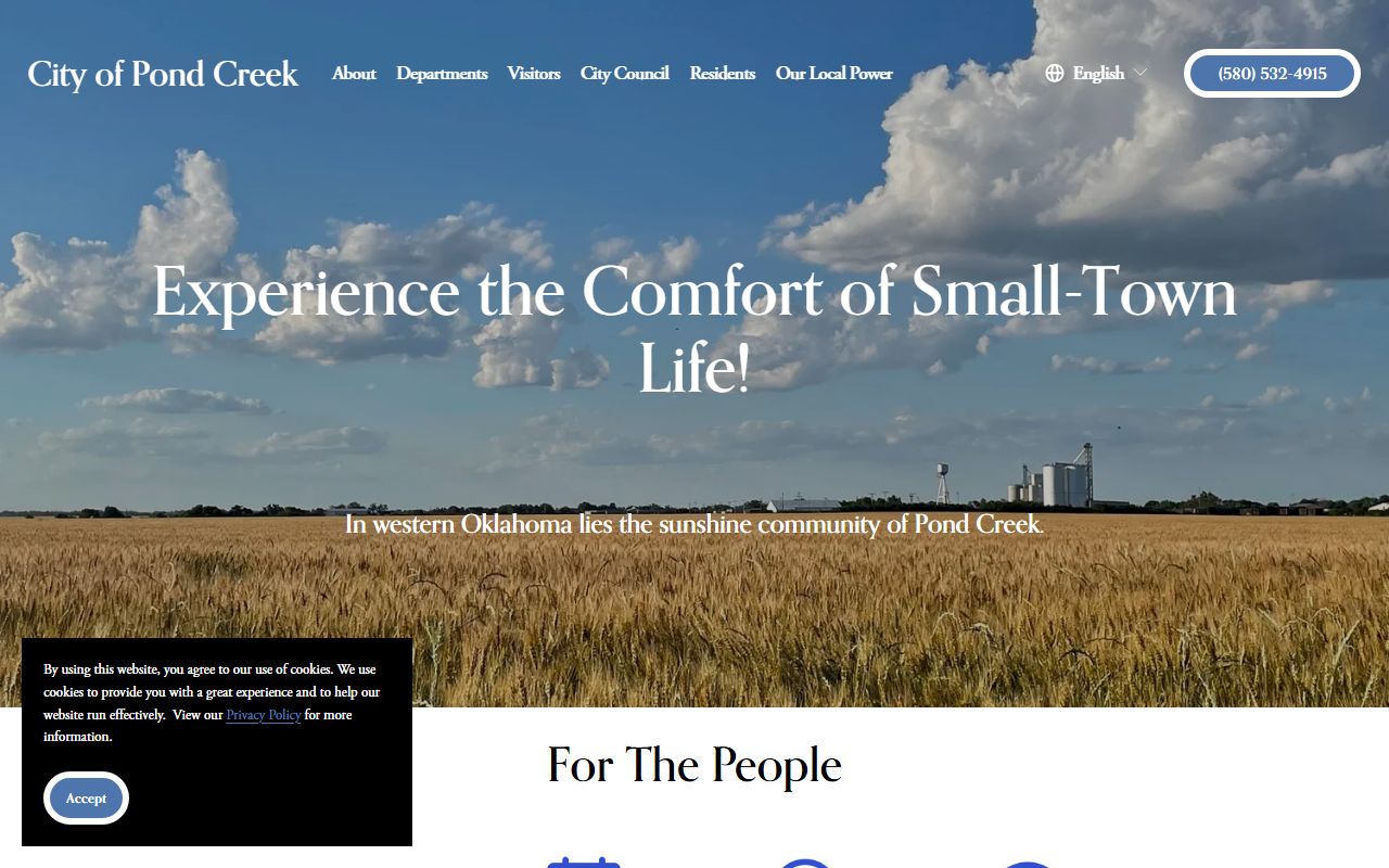 Pond Creek city information for Grant County warrant records