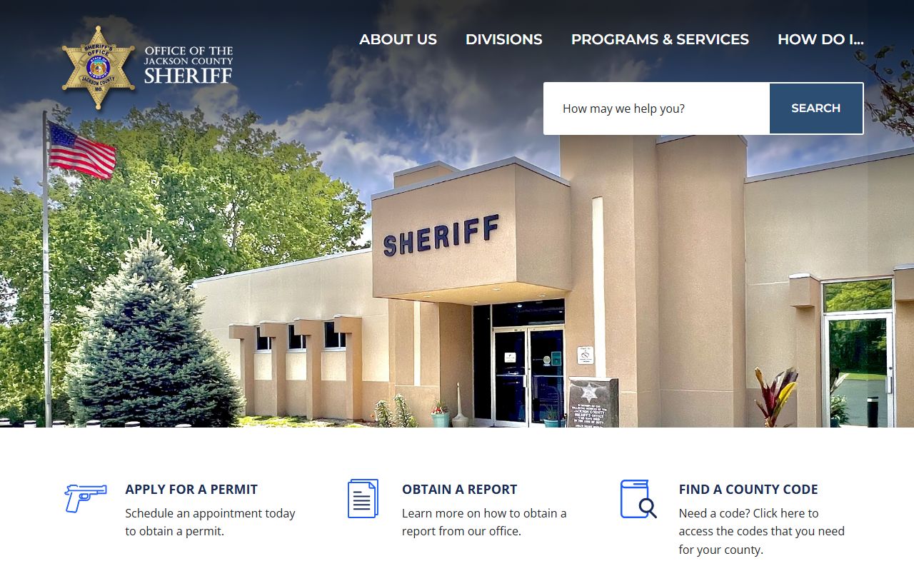Jackson County Sheriff's Office for warrant record inquiries
