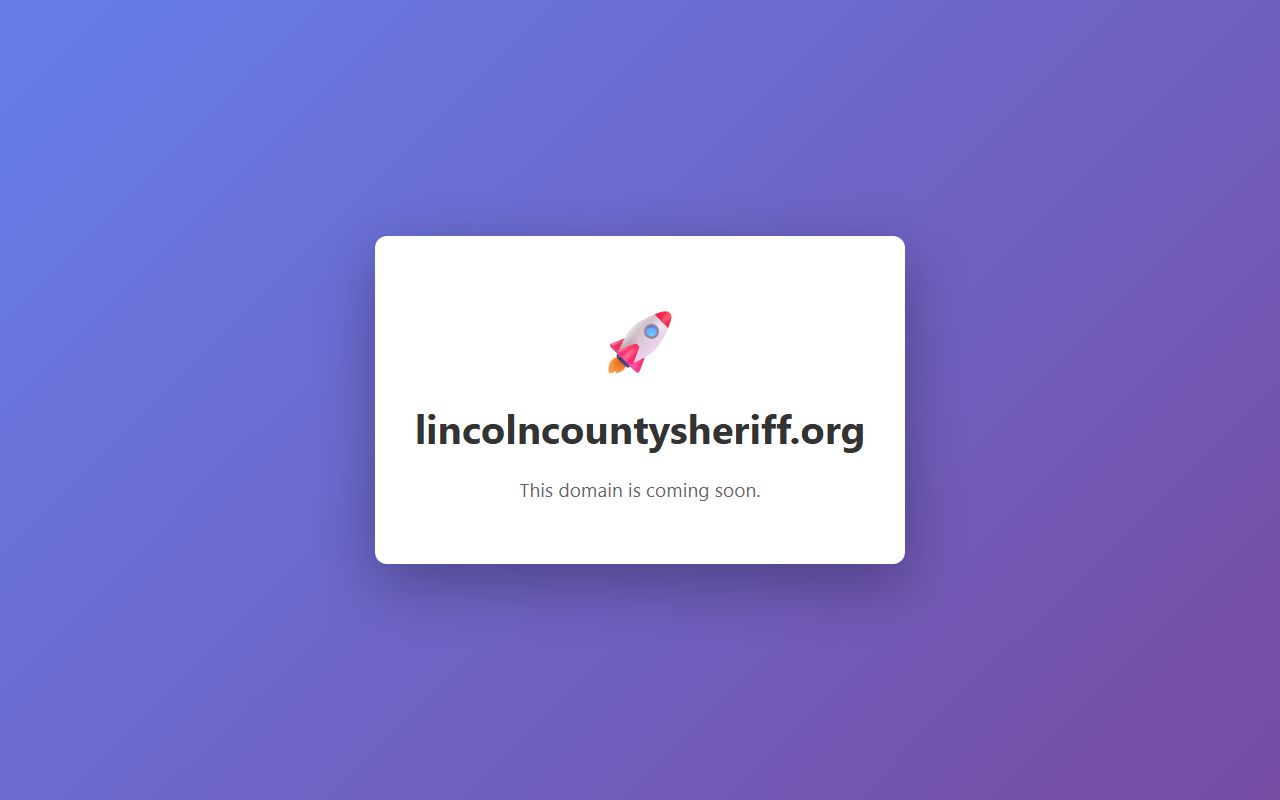 Lincoln County Sheriff's Office website for warrant information