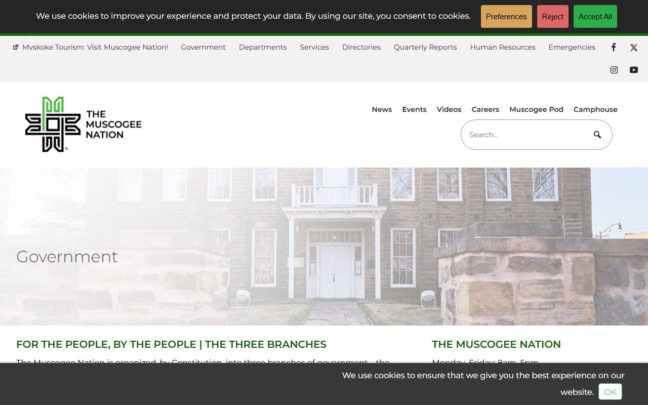 Muscogee Nation government information for Muskogee County warrant records