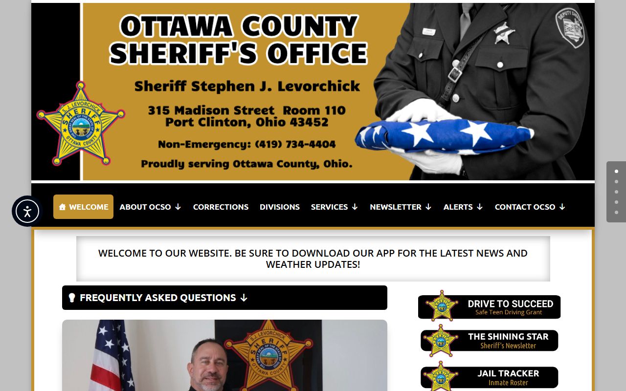 Ottawa County Sheriff warrant records search page