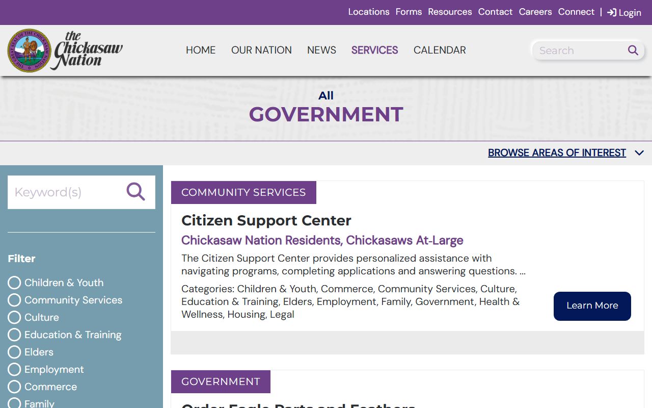 Chickasaw Nation government information relevant to Pontotoc County warrant records