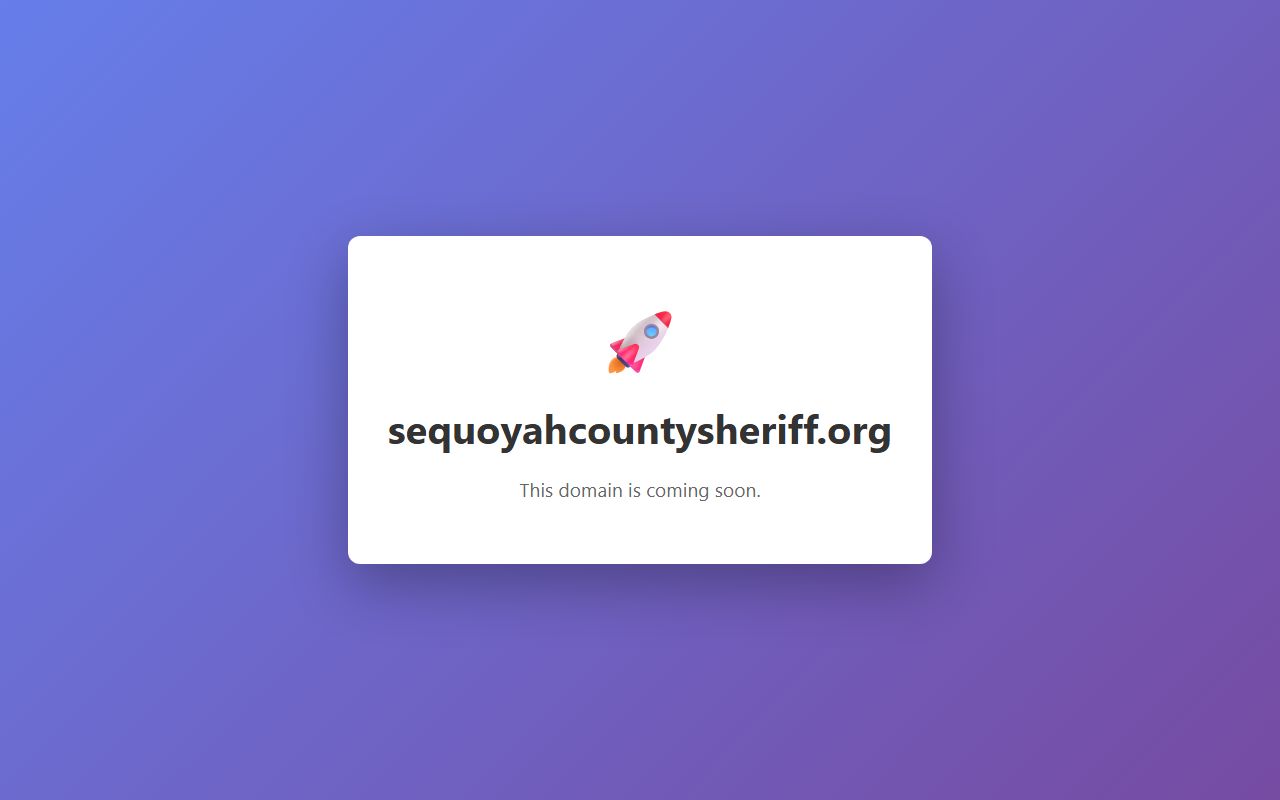 Sequoyah County Sheriff warrant records information