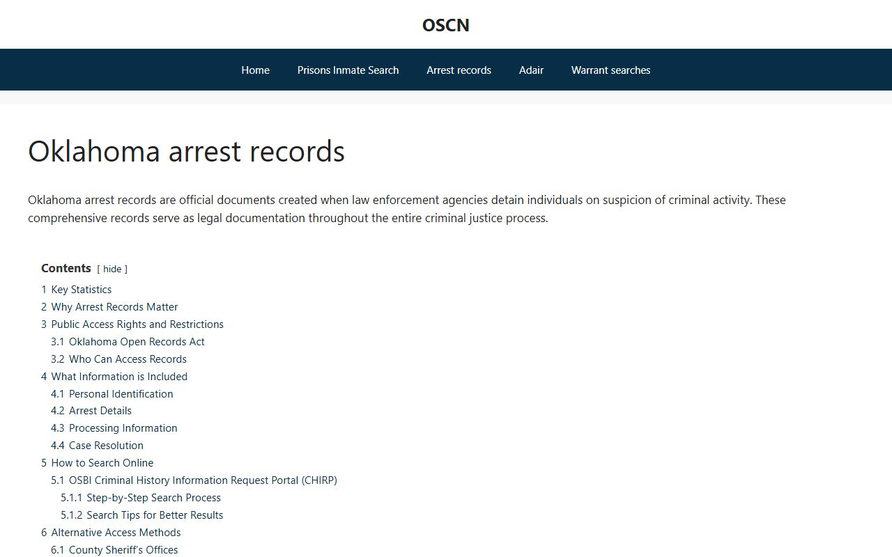 Oklahoma arrest records and expungement guide for warrant-related record clearing
